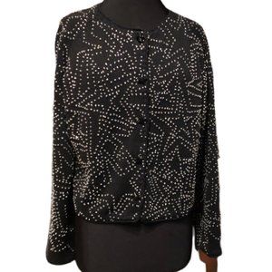 Vintage Michael Simon Beaded Star Cardigan Size L